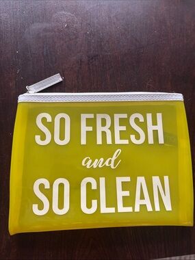 Macy's Yellow 'So Fresh and So Clean' Travel Pouch